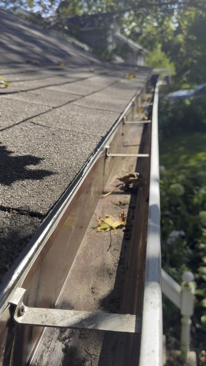 Gutter cleaning after