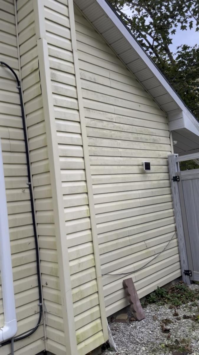 Siding soft wash before